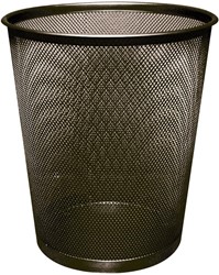 Q-CONNECT corbeille à papier 19 litres métal noir