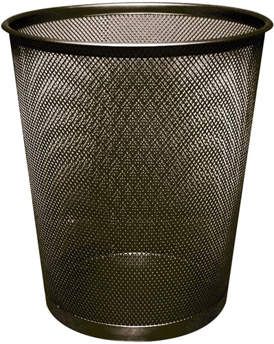 Q-CONNECT corbeille à papier 19 litres métal noir