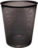 Q-CONNECT corbeille à papier 19 litres métal noir-2