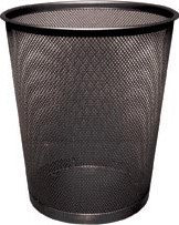 Q-CONNECT corbeille à papier 19 litres métal noir-2
