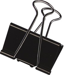 Q-CONNECT pince foldback, noir, 19 mm, boîte de 10 pièces