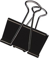 Q-CONNECT pince foldback, noir, 42 mm, boîte de 10 pièces