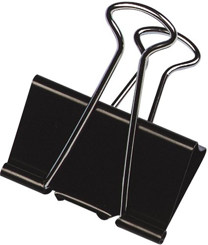 Q-CONNECT pince foldback, noir, 42 mm, boîte de 10 pièces