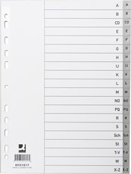 Q-CONNECT intercalaires, A4, PP, 11 trous, avec page de garde, jeu de A-Z, 20 onglets, gris