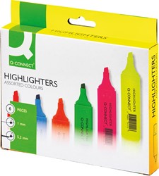 Q-CONNECT surligneur, paquet de 6 pièces en couleurs assorties