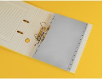 Q-CONNECT intercalaires, A4, PP, 11 trous, avec page de garde, jeu de 1-12, gris-3