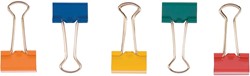 Q-CONNECT pince foldback, couleurs assorties, 32 mm, boîte de 10 pièces