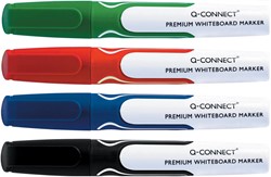 Q-CONNECT Premium marqueur tableau blanc, pointe ronde, couleurs assorties, paquet de 4 pièces