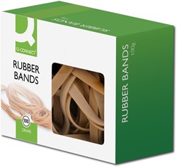 Q-CONNECT élastiques, largeur 10 mm, longueur 120 mm, boîte de 100 g