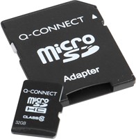 Q-CONNECT micro SD carte mémoire, avec adpatateur SD, 32 Go-2