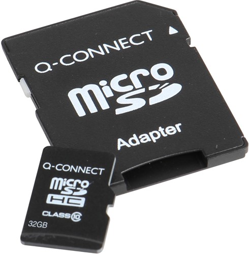 Q-CONNECT micro SD carte mémoire, avec adpatateur SD, 32 Go-2