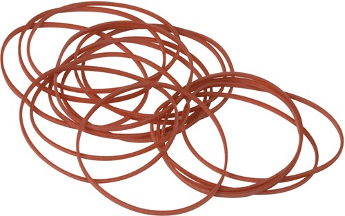 Q-CONNECT élastiques, largeur 1,5 mm, longueur 80 mm, 100g, rouge
