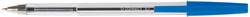 Q-CONNECT stylo bille, avec capuchon, 0,7 mm, pointe moyenne, bleu, boîte de 50 pièces