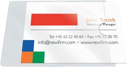 Q-CONNECT badge pocket, autocollante, ft 60 x 95 mm, ouvert sur le côté, paquet de 10 pièces