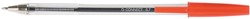 Q-CONNECT stylo bille, avec capuchon, 0,7 mm, pointe moyenne, rouge