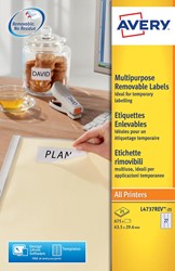 Avery L4737REV-25 étiquettes enlevables ft 63,5 x 29,6 mm (b x h), 675 étiquettes, blanc