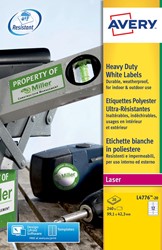 Avery L4776-20 étiquettes ultra résistantes ft 99,1 x 42,3 mm (b x h), 240 étiquettes, blanc