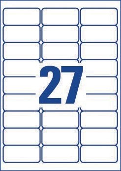 AVERY Badge autocollant, ft 63,5 x 29,6 mm, boîte de 540 pièces, blanc-2