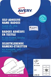 Avery L4785-20 badge adhésif, ft 80 x 50 mm, boîte de 200 pièces, blanc