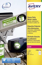 Avery Etiquettes blanches ultra-résistantes ft 99,1 x 38,1 mm (l x h), 280 pièces, 14 par feuille