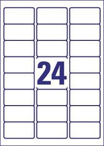 Avery L7159, Etiquettes adresses, Laser, Ultragrip, blanches, 40 pages, 24 per page, 63,5 x 33,9 mm-2