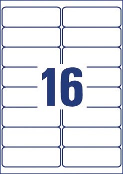 Avery L7162, Etiquettes adresses, Laser, Ultragrip, blanches, 40 pages, 16 per page, 99,1 x 33,9 mm-3