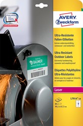 Avery L7914-10 étiquettes ultra résistantes ft 99,1 x 67,7 mm (b x h), 80 étiquettes, blanc