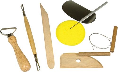Paquet de base pour travailler l'argile, set de 6 pièces