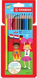STABILO Color crayon de couleur, étui cartonné de 12 pièces