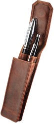 Maverick étui en cuir pour 2 plumes, brun