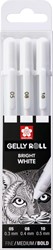 Sakura roller Gelly Roll  basic white 3 pièces, 05/08/10#