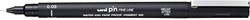 Uni Pin fineliner, pointe ronde, 0,03 mm, noir
