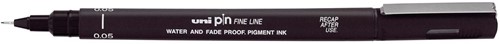 Uni Pin fineliner, pointe ronde, 0,05 mm, noir