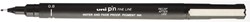 Uni Pin fineliner, pointe ronde, 0,8 mm, noir