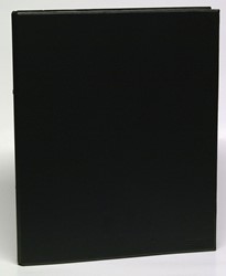 classeur pour ft A4, 2 anneaux de 25 mm, en PVC, noir