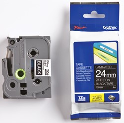 Brother TZe ruban pour P-Touch 24 mm, blanc sur noir