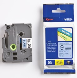 Brother TZe ruban pour P-Touch 9 mm, noir sur bleu