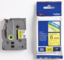 Brother TZe ruban pour P-Touch 6 mm, noir sur jaune