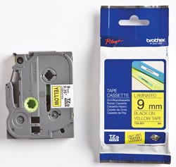 Brother TZe ruban pour P-Touch 9 mm, noir sur jaune