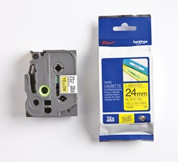 Brother TZe ruban pour P-Touch 24 mm, noir sur jaune