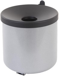 V-part cendrier mural anit-feu 2 l, acier inoxydable, gris et noir