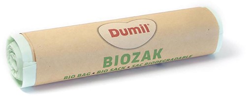 Dumil bio sac poubelle, 16 microns, 20 l, rouleau de 10 pièces, vert